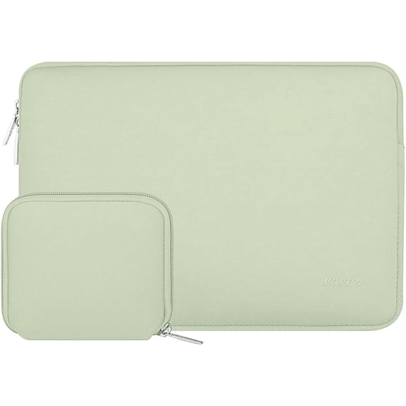 Mosiso Laptop Sleeve for MacBook Air 15 inch M3 A3114 M2 A2941 Lenovo Dell HP Asus Acer, Protective Neoprene Notebook Bag with Small Case, Sage Green