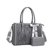 Mosiso Laptop Tote Bag for Women, 15.6-16 inch Waterproof PU Leather Travel Work Office Shoulder Messenger Handbag for MacBook Air Pro HP Dell Asus Acer Compute