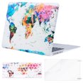 thumbnail image 1 of Mosiso MacBook Air 13 Inch Case (A1369 & A1466, Older Version 2010-2017 Release), Plastic Hard Case & Keyboard Cover & Screen Protector for MacBook Air 13", World Map White Base, 1 of 7