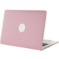 thumbnail image 1 of Mosiso MacBook Air 13 Inch Case, Ultra Slim Lightweight PU Leather Coated Plastic Hard Shell Snap On Protective Cover for MacBook Air 13.3" (A1466 & A1369), Pink, 1 of 9