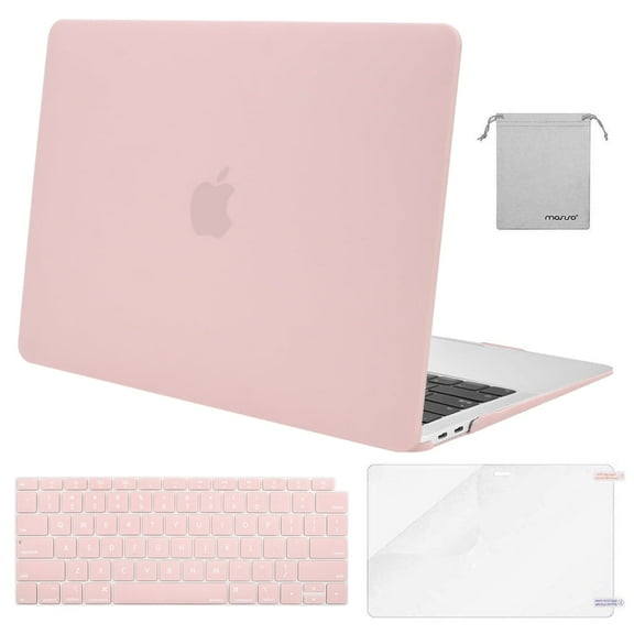 Mosiso MacBook Air 13 inch Case 2020 Release A2337 M1 A2179 Hard Cover Shell for New Air 13 inch + Keyboard Cover, Rose Quartz