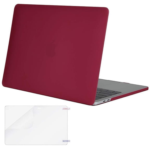 Mosiso MacBook Pro 13 Case A2159 /A1989 /A1706/A1708,Plastic Hard Cover Case for Newest Macbook Pro 13 Inch with/without Touch Bar and Touch ID 2016 2017 2018 2019, Wine Red