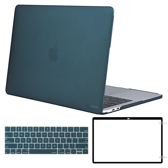 Mosiso MacBook Pro 13 Case Newly Designed for Newest Pro 13 inch w/out Touch Bar A1706/A1989/A1708 Hard Shell, Deep Teal