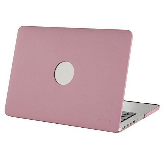 Mosiso MacBook Pro 13 Retina Case Ultra Slim PU Leather Hard Shell Cover for MacBook Pro 13.3" Retina A1502 / A1425, Pink