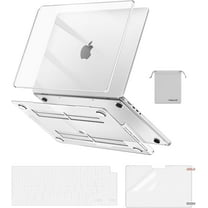 Mosiso MacBook Pro 14 inch Case 2024-2021 M4 M3 M2 M1 Pro Max A3112 A3185 A3401 A2918 A2992 A2779 A2442, Plastic Hard Shell&Keyboard Cover&Screen Film&Pouch, Crystal Clear