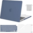 thumbnail image 1 of Mosiso MacBook Pro 14 inch Case 2024-2021 M5 M4 M3 M2 M1 Pro Max A3434 A3112 A3185 A3401 A2918 A2992 A2779 A2442, Plastic Hard Shell&Keyboard Cover&Screen Film&Pouch, Steel Blue, 1 of 6