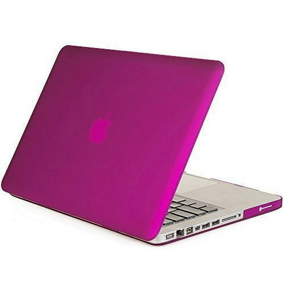Mosiso MacBook Pro 15.4" Case, Ultra Slim Soft-touch Plastic See Through Hard Shell Snap on Cover for MacBook Pro 15 Inch (Model A1286) Aluminum Unibody with CD-ROM Drive, DEEP FUCHSIA