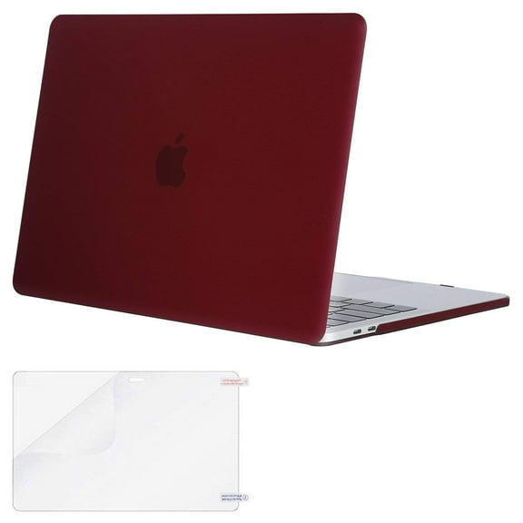 Mosiso MacBook Pro 15 Case 2017 & 2016 Release A1707, Plastic Hard Case Shell Cover with Screen Protector for Newest Macbook Pro 15 Inch with Touch Bar and Touch ID, Marsala Red