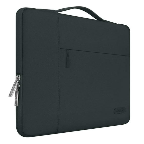 MOSISO for Macbook Air/Pro 13.3" Laptop Sleeve Briefcase Handbag Water Resistant Polyester Carrying Pouch Zipper Notebook Computer Bag, Midnight Green