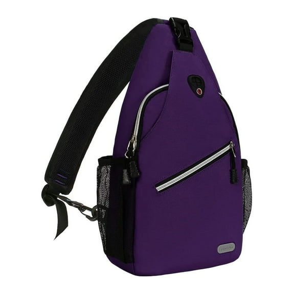 Mosiso Mini Sling Backpack, Outdoor Casual Crossbody Chest Bag, Purple