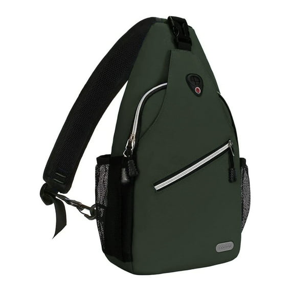 Mosiso Mini Sling Backpack,Small Outdoor Casual Crossbody Chest Bag Multipurpose Hiking Cycling Camping Travel Sport Bag, Emerald Green