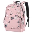 thumbnail image 1 of Mosiso Mosiso 15.6 Inch Laptop Backpack, Business Travel Backpack Anti Theft Casual Daypack Bag with USB Charging Port, Polyester Backpack for Women & Men, Pink Camellia, 1 of 6