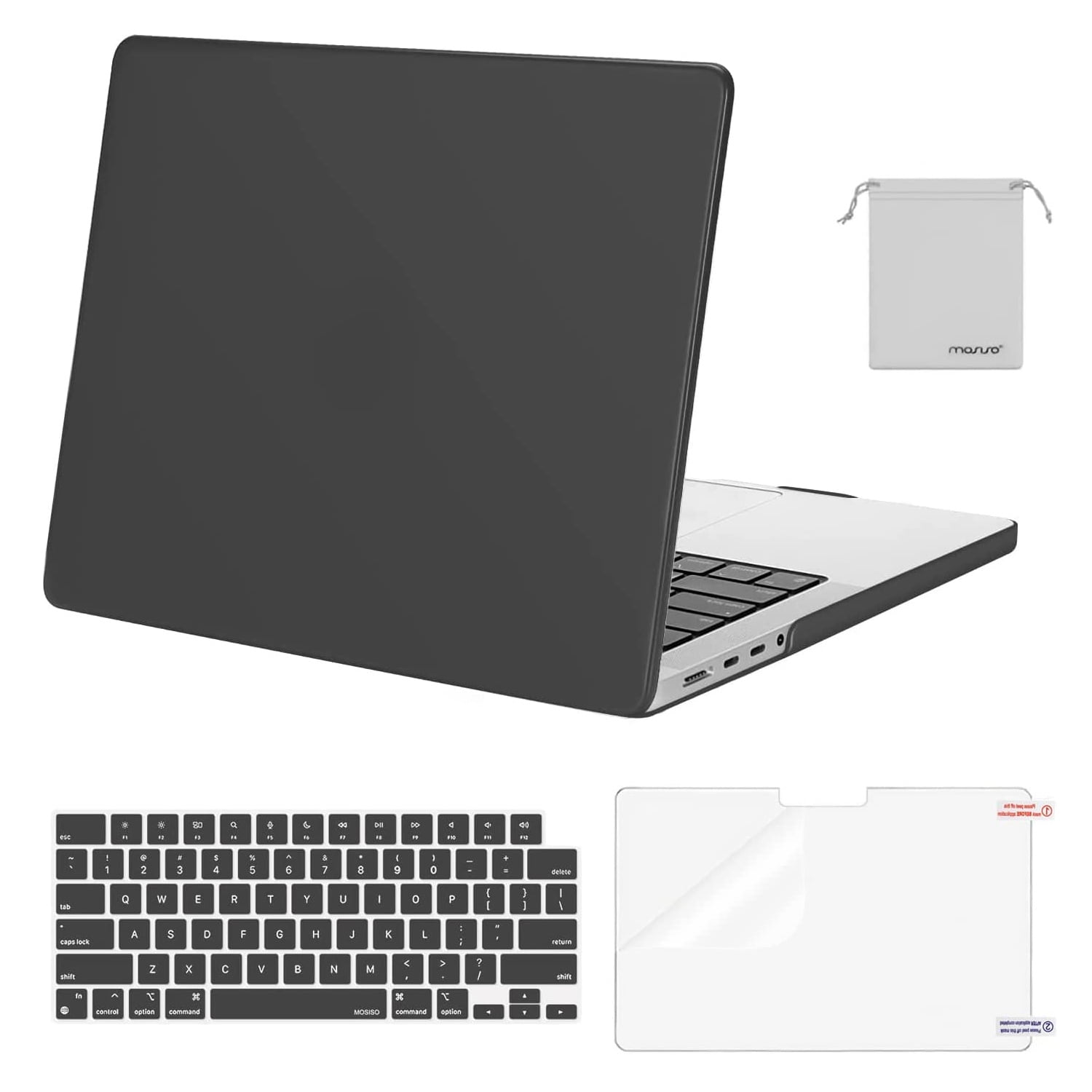 MOSISO Heavy Duty Case For MacBook Pro 16 Inch (M4/M3/M2/M1 Models) - Hard Shell With TPU Bumper, Keyboard Cover & Bag