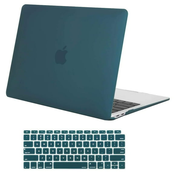 Mosiso New MacBook Air 13 Inch Case A2337 M1 A2179 A1932 2020 2019 2018 Release, Hard Case Shell Cover with Keyboard Cover for Apple MacBook Air 13'' Retina with Touch ID, Deep Teal