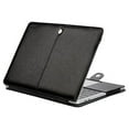 thumbnail image 1 of Mosiso PU Leather Cover Case for MacBook Air 13 A1932 Retina Display / 2018 2017 2016 MacBook Pro 13 A1989/A1706/A1708,Book Folio Cover Case, Black, 1 of 6