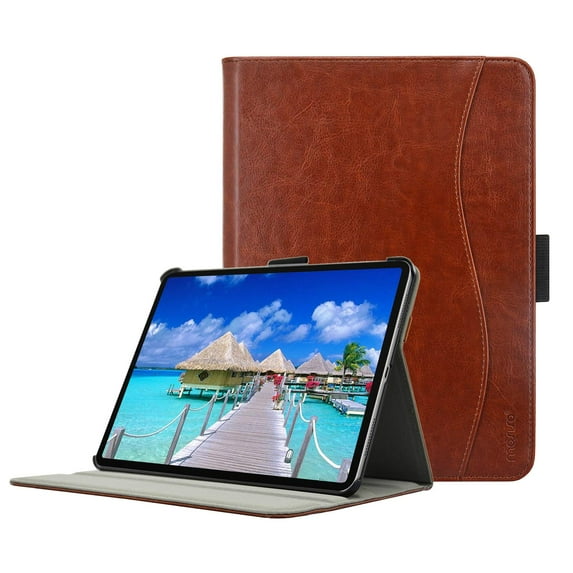 Mosiso PU Smart Protective Folio Case for iPad Pro 11 Inch 2018 Release,Brown