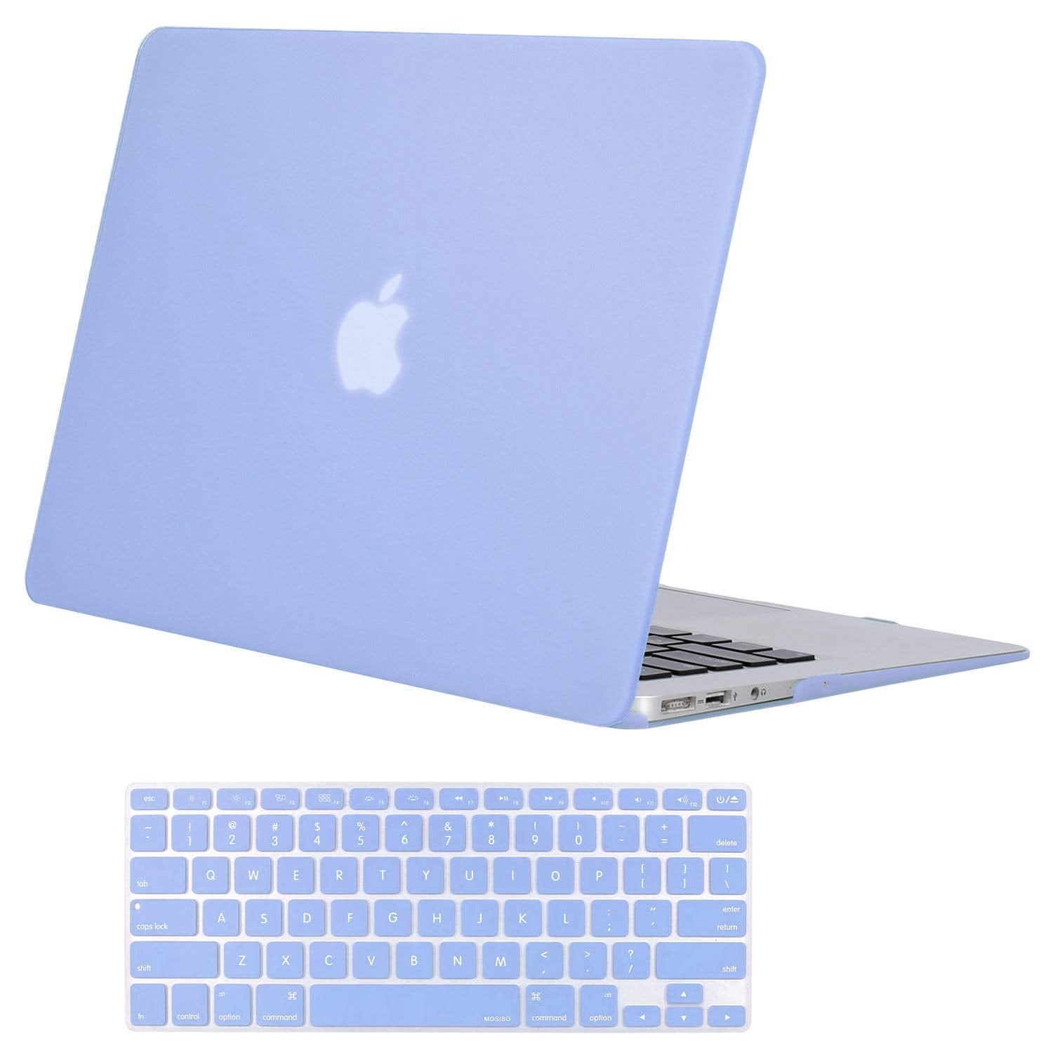Mosiso Plastic Hard Cover Case for MacBook Air 13 inch No Touch ID Models A1369 A1466 2010 2017 With Keyboard Cover Serenity Blue Walmart