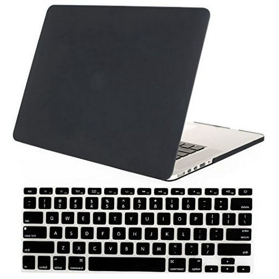 Mosiso Plastic Hard Shell Case Cover for Old MacBook Pro 13 inch (A1278 CD-ROM) With Keyboard Cover, Black