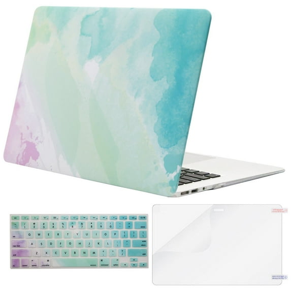Mosiso Plastic Pattern Hard Case Shell for MacBook Air 11 Inch A1370/A1465,Rainbow Mist