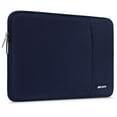 thumbnail image 1 of Mosiso Polyester Laptop Sleeve Bag for 15 inch MacBook Pro Touch Bar A1990 A1707,14" Water Repellent Laptop Bag Case for Dell HP Acer Lenovo Surface, Navy Blue, 1 of 6