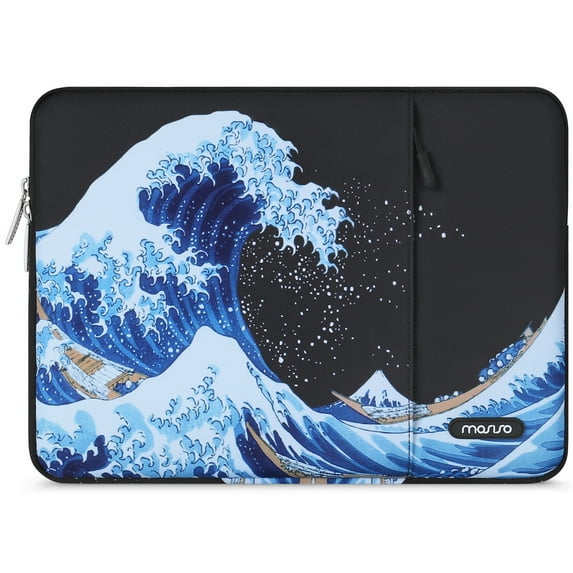 MOSISO Slim Marble Polyester 15" Laptop Sleeve, Blue