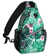 Polyester Sling Bag Backpack Travel Hiking Outdoor Sport Crossbody Shoulder Bag Multipurpose Daypack for Women Men, Palm