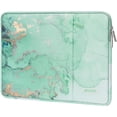 thumbnail image 1 of Mosiso Polyester Vertical Style Water Repellent Laptop Sleeve Case Bag Cover with Pocket for 13-13.3 Inch Notebook, MacBook Pro 14 inch M4 M3 M2 M1 Chip Pro Max 2024-2021, Green Marble, 1 of 6