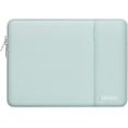 thumbnail image 1 of Mosiso Polyester Vertical Style Water Repellent Laptop Sleeve Case Bag Cover with Pocket for 13-13.3 Inch Notebook, MacBook Pro 14 inch M4 M3 M2 M1 Chip Pro Max 2024-2021, Mint Green, 1 of 5