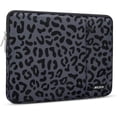 thumbnail image 1 of Mosiso Polyester Vertical Style Water Repellent Laptop Sleeve Case Bag Cover with Pocket for 13-13.3 Inch Notebook, MacBook Pro 14 inch M4 M3 M2 M1 Chip Pro Max 2024-2021,Leopard Grain, 1 of 6