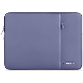 Mosiso Polyester Vertical Style Water Repellent Laptop Sleeve Case Bag Cover with Pocket for 13-13.3 Inch Notebook, MacBook Pro 14 inch M4 M3 M2 M1 Chip Pro Max 2024-2021, Lavender Gray