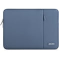 thumbnail image 1 of Mosiso Polyester Vertical Style Water Repellent Laptop Sleeve Case Bag Cover with Pocket for 15-15.6 inch Notebook, MacBook Pro 16 inch M4 M3 M2 M1 2024-2019, Steel Blue, 1 of 5