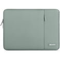 thumbnail image 1 of Mosiso Polyester Vertical Style Water Repellent Laptop Sleeve Case Bag Cover with Pocket for MacBook Air 15 inch M3 A3114 M2 A2941 2023 2024 / Pro 15 inch A1990 A1707, Antique Green, 1 of 5