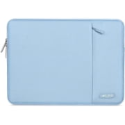 Mosiso Polyester Vertical Style Water Repellent Laptop Sleeve Case Bag Cover with Pocket for MacBook Air 15 inch M3 A3114 M2 A2941 2023 2024 / Pro 15 inch A1990