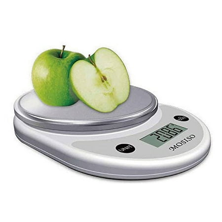 Mosiso - Pro Digital Kitchen Food Scale, 1g to 11 lbs Capacity (Silver)