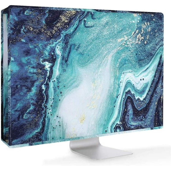Mosiso Protective Dust Cover for LCD Flat Screen Computer Monitors fits 22-25 Inch Computer,Creative Marble