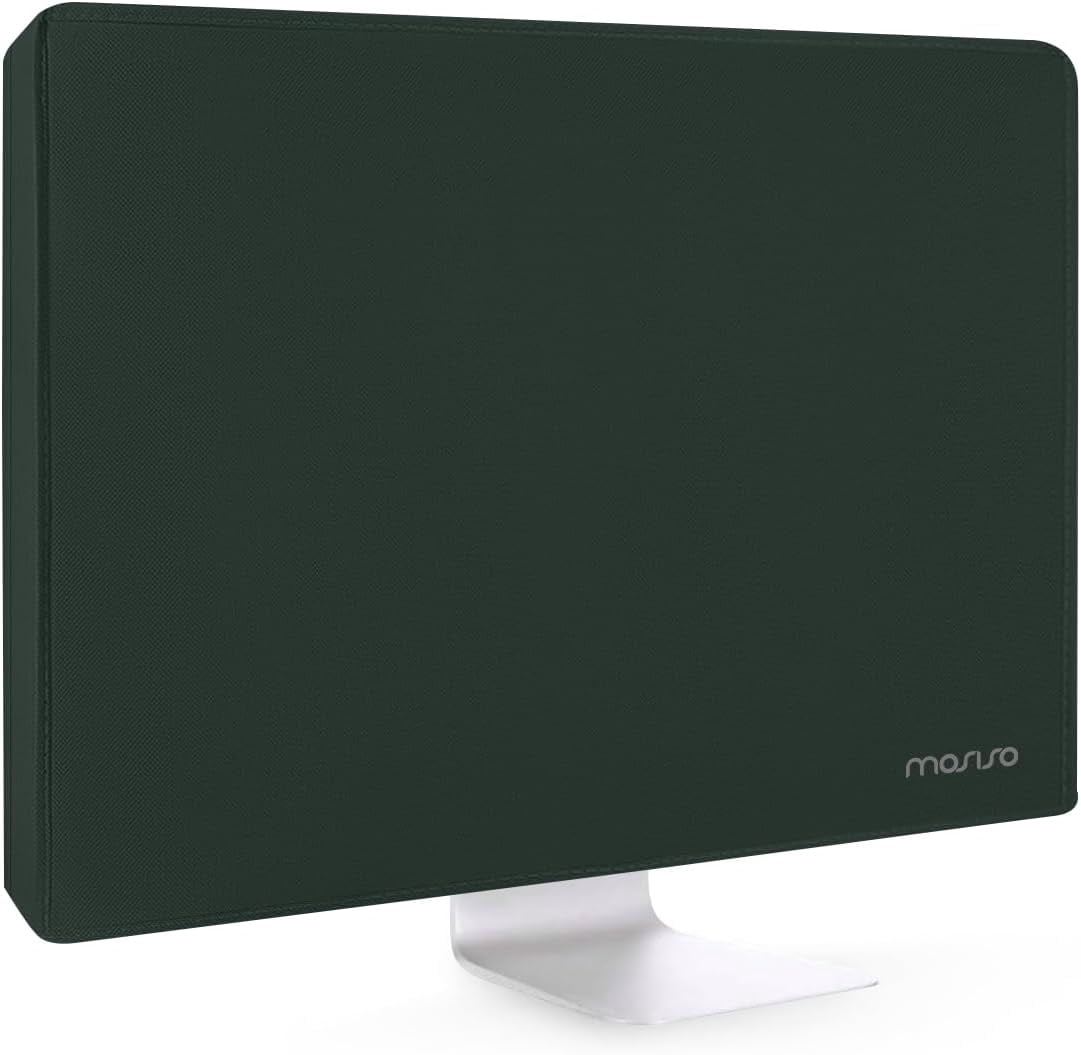 Computer Monitor Shroud Mosiso Protective Dust Cover for LCD Flat Screen Computer Monitors fits ...