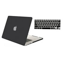 Mosiso Retina 15-Inch 2 in 1 Soft-Touch Plastic Hard Case and Keyboard Cover for MacBook Pro 15.4" with Retina Display (Model: A1398), Black