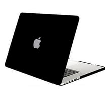 Mosiso Retina 15-Inch Matte Rubber Coated Hard Case for MacBook Pro 15.4" with Retina Display A1398(No CD-ROM Drive) Soft-Touch Shell Cover - Black