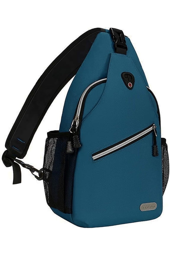 Rope Sling Backpack (Up to 13 inch), Multipurpose Outdoor Sport Travel Hiking Crossbody Shoulder Bag, Deep Teal