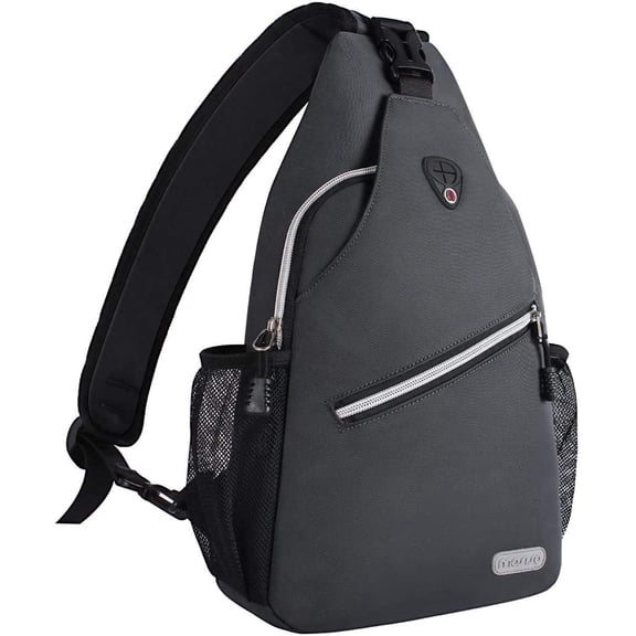 Mosiso Rope Sling Backpack (Up to 13 inch), Multipurpose Outdoor Sport Travel Hiking Crossbody Shoulder Bag, Space Gray