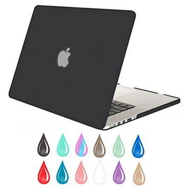Mosiso Rubberized Hard Case Cover for MacBook Pro 15.4" with Retina Display Model A1398, Black