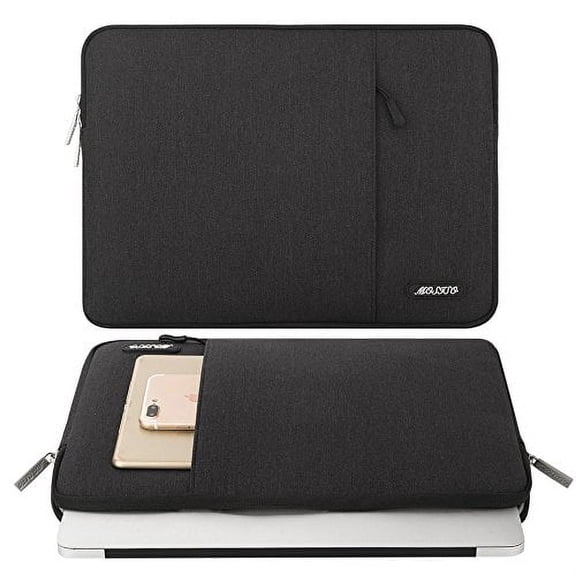 Mosiso Shock absorption Polyester 13-13.3" Water Repellent Laptop Sleeve, Black
