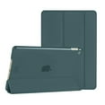 thumbnail image 1 of Mosiso Slim Fit Frosted Case for iPad 10.2" 7th Generation 2019 Released, PU Leather Smart Stand Cover Auto Sleep Wake Protective Case for Apple iPad 10.2 Inch (A2197/A2198/A2200), Midnight Green, 1 of 7