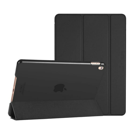 Mosiso Slim Fit Frosted Case for iPad 10.2" 7th Generation 2019 Released, PU Leather Smart Stand Cover Auto Sleep Wake Protective Case for Apple iPad 10.2 Inch (A2197/A2198/A2200), Black