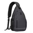 thumbnail image 1 of Mosiso Sling Backpack, Multipurpose Crossbody Shoulder Bag with Front Buckle Pouch&Reflective Strip For Hiking,Travel,For Women Men,Slate Grey, 1 of 7