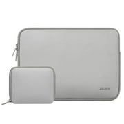 Mosiso Water Repellent Lycra Sleeve Bag Cover for 13-13.3 Inch Laptop with Small Case for MacBook Charger,Gray