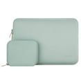 thumbnail image 1 of Mosiso Water Repellent Lycra Sleeve Bag Cover for 13-13.3 Inch Laptop with Small Case for MacBook Charger,Mint Green, 1 of 7