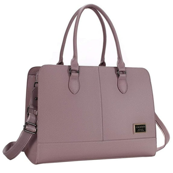 Mosiso Women Laptop Tote Bag (Up to 15.6 Inch) Premium PU Leather Large with 3 Layer Compartments Business Work Travel Gyms Shoulder Bag Briefcase Handbag