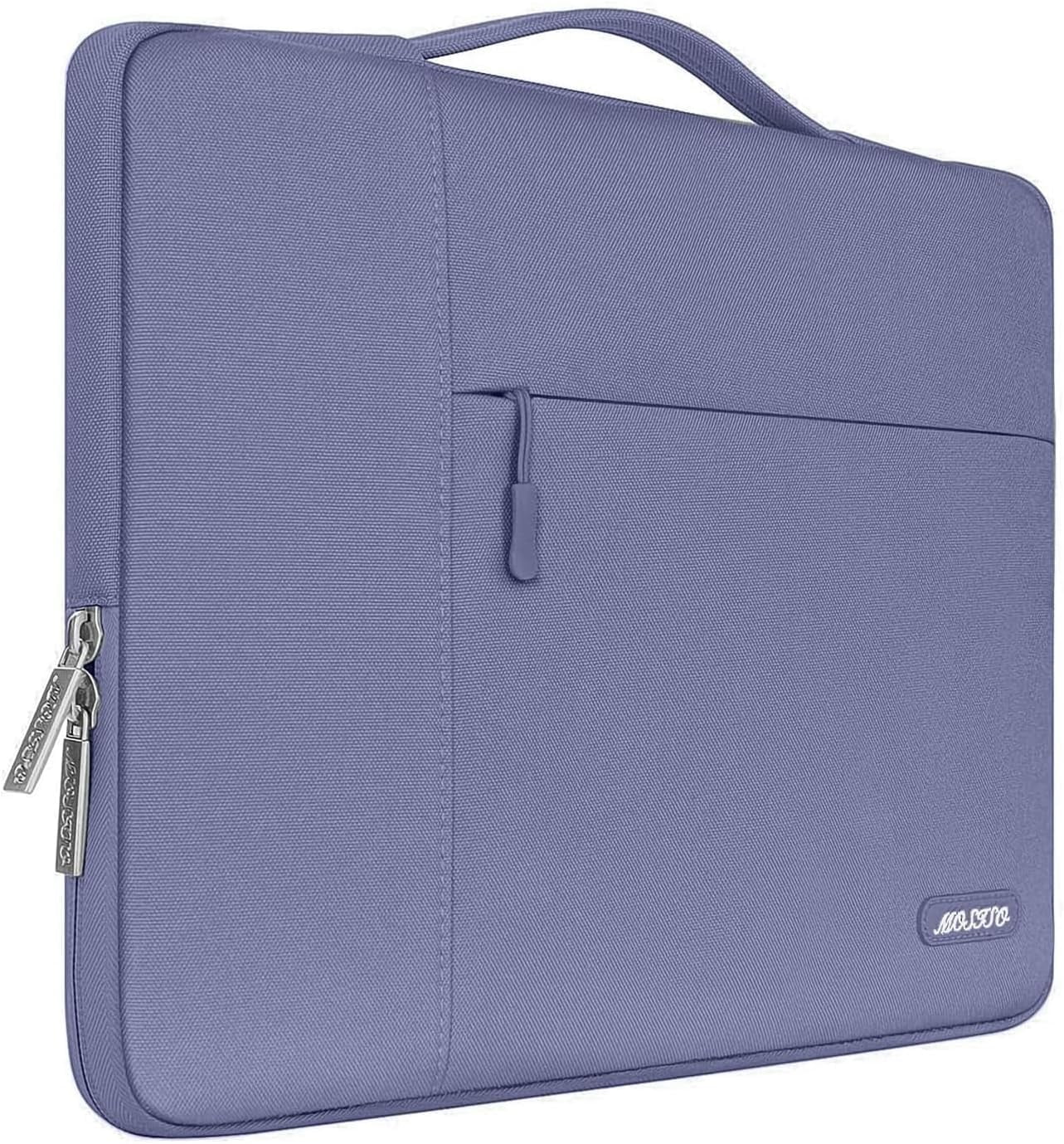 MOSISO for Macbook Air/Pro 13.3" Laptop Sleeve Briefcase Handbag Multifunctional Polyester Carrying Pouch Zipper Notebook Computer Bag, Lavender Gray