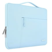 MOSISO for Macbook Air/Pro 13.3" Laptop Sleeve Briefcase Handbag Water Resistant Polyester Carrying Pouch Zipper Notebook Computer Bag, Airy Blue